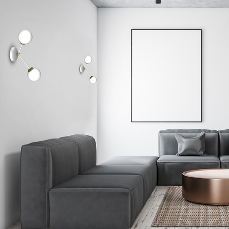 Lampa Ścienna Kinkiet JOY Biała Złota 2xE14 Milagro