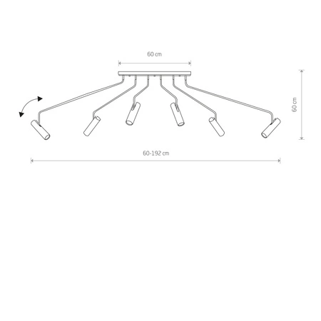 Lampa Sufitowa Oprawa Natynkowa Reflektor Punktowa 6x GU10 Biała Nowoczesna EYE SUPER 6492 Nowodvorski