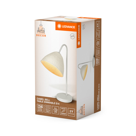 Lampa Stołowa Oprawa Biurkowa Stojąca Dekoracyjna E14 Biały USB-C Decor Ledvance