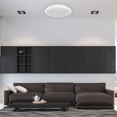 Plafon LED Lampa Sufitowa Natynkowa TERMA Biały 18W LED IP44 Ø280 mm Milagro