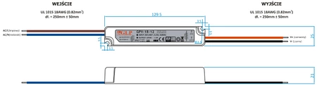 Zasilacz LED NAPIĘCIOWY 12V 18W 1,5A GPV-18-12 GLP IP67 HERMETYCZNY