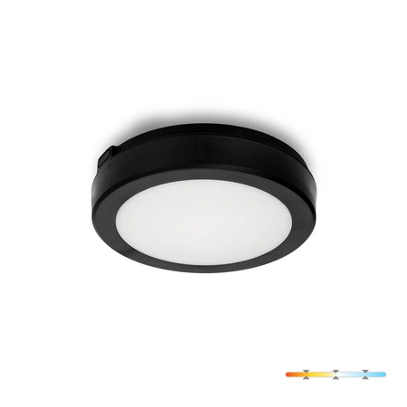 Plafon LED Łazienkowy Sufitowy Natynkowy 12W 1140lm 4000K 120° Czarny IP65 Nairos Kobi