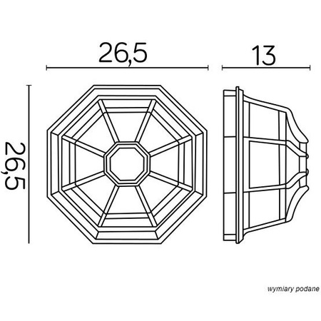 Lampa Ogrodowa Zewnętrzna Elewacyjna KINKIET LED Retro Classic K 3012/P SZ E27 Su-Ma
