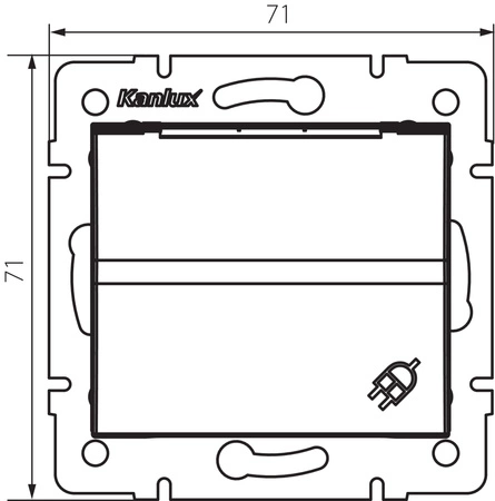 Gniazdo Sieciowe 16A Uziemienie IP44 Kwadratowe Srebrne LOGI Kanlux