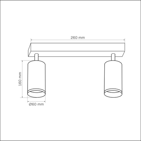 Oprawa Ścienno-Sufitowa Reflektor Punktowy 2x GU10 Biała LONDON Sanico Goldlux