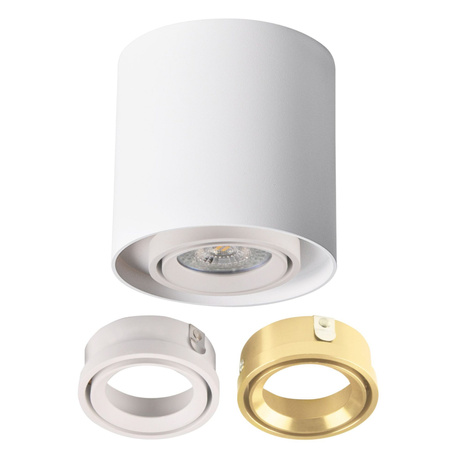 Oprawa Natynkowa GU10 Biała Złota XENO Sanico Goldlux