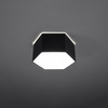 Lampa Sufitowa Oprawa Natynkowa 2x E27 Plafon Wielokątny Czarna Nowoczesna Sunde Sollux