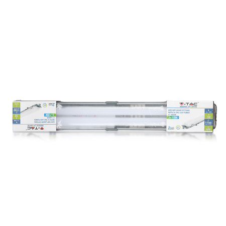 Oprawa Hermetyczna Pyłoszczelna 60 cm IP65 + 2x Świetlówka LED 10W 4000K VT-6029 V-TAC