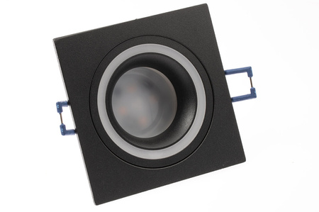 Oprawa HALOGENOWA CLARO Podtynkowa Stała KWADRAT Czarna GU10