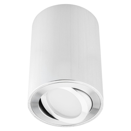 Oprawa Natynkowa HALOGENOWA Aluminiowa Chrom SPOT TUBA 11,5cm + Żarówka LED GU10 10W 6500K Lumiled