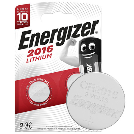 Baterie ENERGIZER DO URZĄDZEŃ ELEKTRONICZNYCH CR2016 Blister 2szt