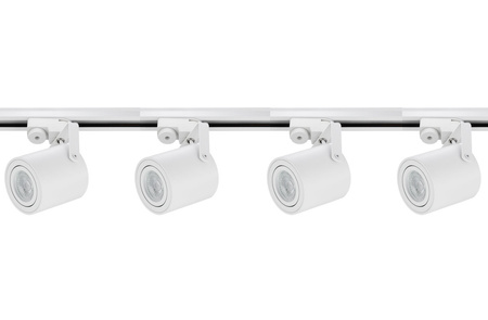 Zestaw Szyna Oświetleniowa Szynoprzewód 2m + 4x Reflektor Szynowy LED Lampa GU10 Biały Mat