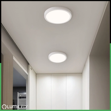 Oprawa Natynkowa Lampa LED Sufitowa 24W Okrągła 4000K GLOW Biała LUMILED