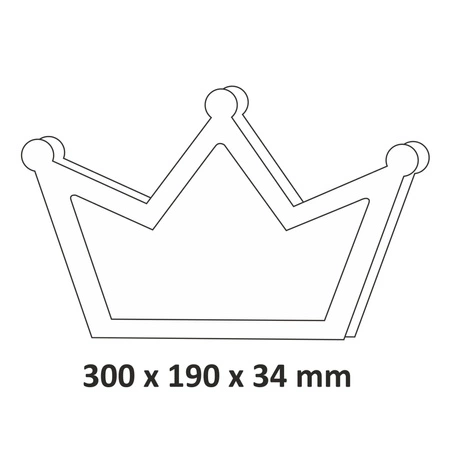 Lampka drewniana nocna dekoracyjna KORONA LED ciepła różowa GOLDLUX (Polux) lampka dla dzieci