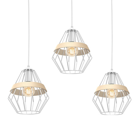 Lampa Wisząca Sufitowa CLIFF Biała 3xE27 Milagro