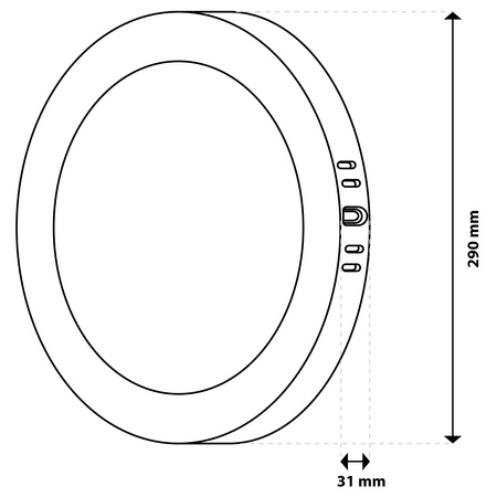 Oprawa Natynkowa Lampa LED Sufitowa 24W Okrągła 4000K GLOW Biała LUMILED