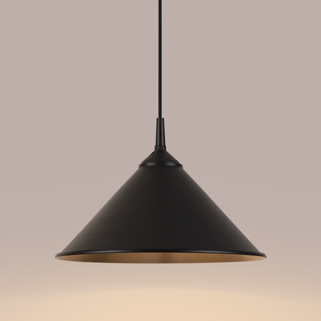 Lampa Sufitowa Wisząca Zwis E27 Geometryczna Czarna Skandynawska Zuma Sollux