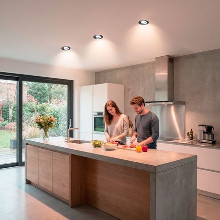 Oprawa HALOGENOWA Podtynkowa Ruchoma GU10 MR16 Okrągła Czarna CASSIO LUMILED