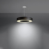 Lampa Sufitowa Wisząca Zwis 5x E27 Żyrandol Okrągła Czarna Minimalistyczna Saturno Sollux