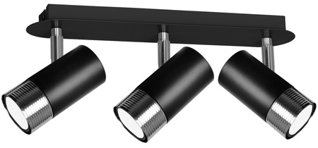 Lampa Sufitowa DANI Czarna Chrom 3xGU10 Milagro
