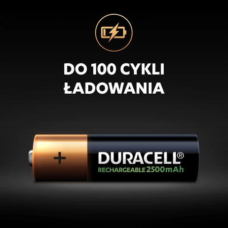 AKUMULATORKI Baterie Duracell RECHARGEABLE AA 2500MAH HR6 Blister 4szt