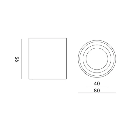 Oprawa Natynkowa Halogenowa Wodoodporna Aluminiowa GU10 IP44 Czarna Aquarius Kobi
