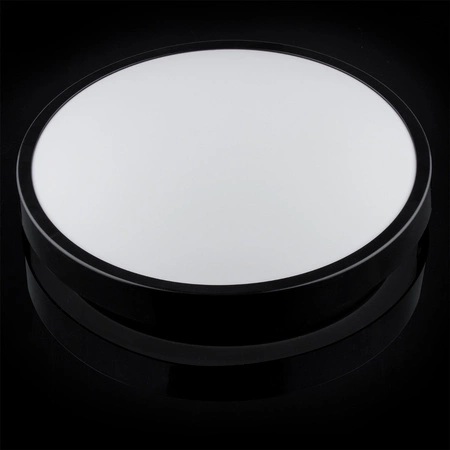 Plafon LED Lampa Sufitowa Natynkowa Łazienkowa 18W 4000K IP44 ZOE Czarna 30cm