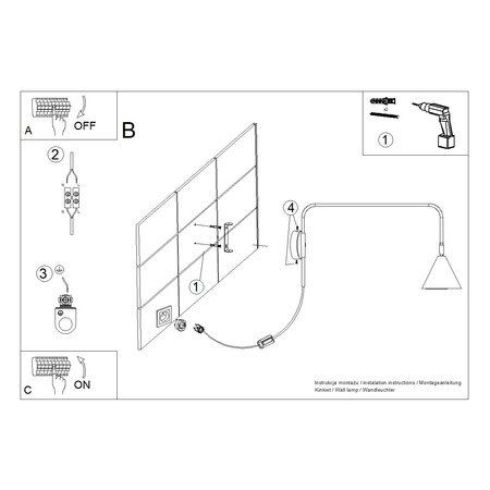 Lampa Ścienna Kinkiet E14 Biała NOX Crimson SL.1696 Sollux