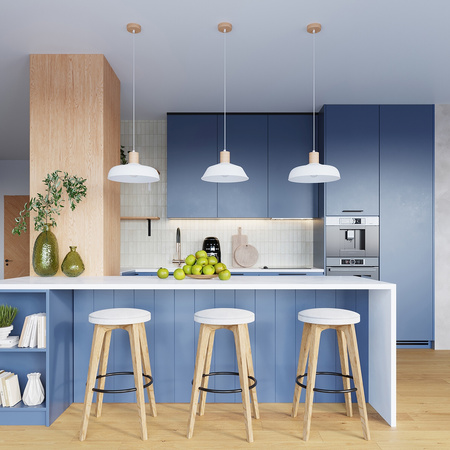 Lampa Sufitowa Wisząca Zwis E27 Okrągła Biała Skandynawska Indy Sollux