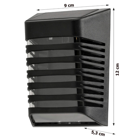Lampa Solarna LED Kinkiet Oprawa Elewacyjna z Czujnikiem Zmierzchu 4000K IP64