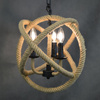 Lampa Wisząca Sufitowa ROPE GLOBO 3xE14 SZNUR LOFT Vintage - GOLDLUX (Polux)