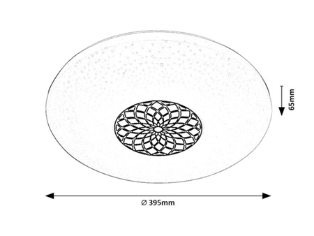 Plafon LED Lampa Sufitowa Oprawa Ścienna Inteligentna 24W 2000lm 3000-6500K CCT RGB Timer Chrom Nowoczesny Ophelia Rabalux