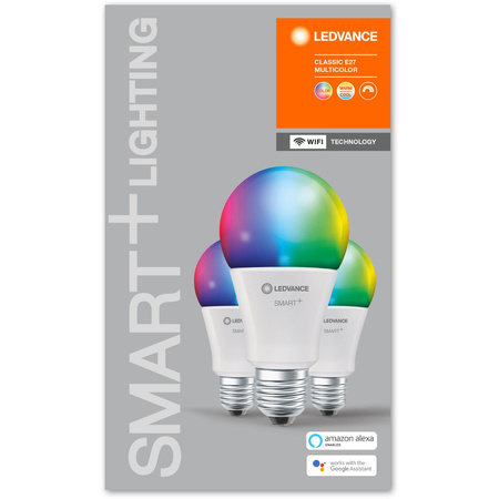 3PAK Żarówka LED E27 A75 14W = 100W 1521lm CCT RGB SMART+ WiFi Ściemniala LEDVANCE