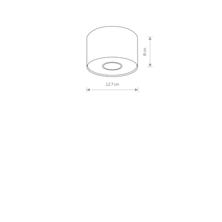 Oprawa Natynkowa Sufitowa GU10 SPOT TUBA Czarna POINT S 7603 Nowodvorski