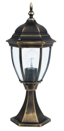 Lampa Ogrodowa LED Zewnętrzna TORONTO E27 IP44 Słupek 50cm Antyczne Złoto RABALUX