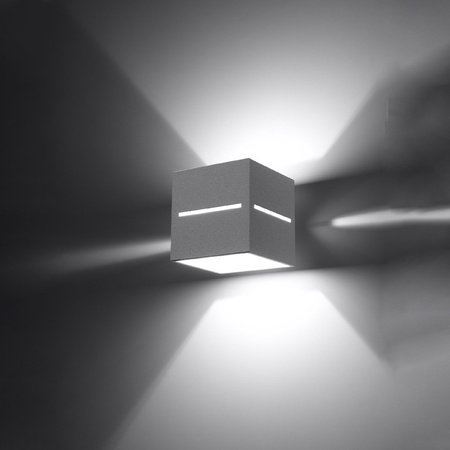 Lampa Ścienna Kinkiet Kostka G9 Kwadratowa Biała Nowoczesna Lobo Sollux