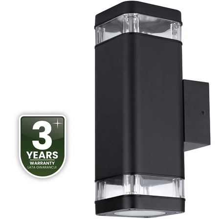 Lampa Ogrodowa Zewnętrzna Kinkiet Elewacyjny 2x GU10 LED IP54 Góra Dół EPSILO LUMILED
