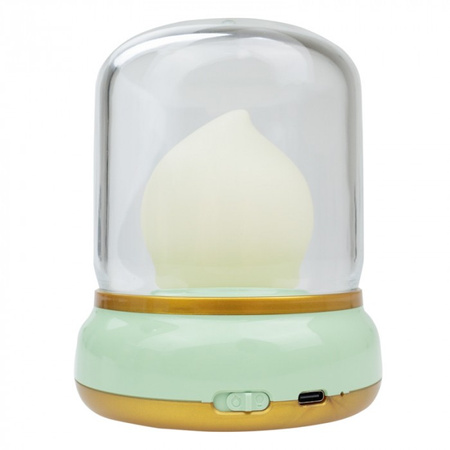 Lampka Nocna Dziecięca LED 3W 1800-3000K Ciepła Akumulatorowa 800mAh Zielona PŁOMYCZEK MARY'S