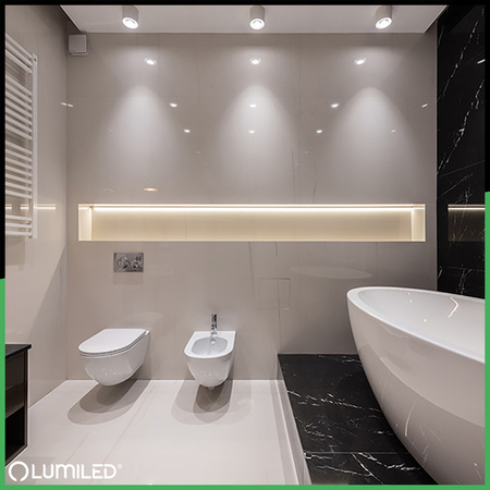 Oprawa Natynkowa HALOGENOWA SPOT TUBA Ruchoma GU10 AR111 Okrągła Biała 100mm TELES LUMILED