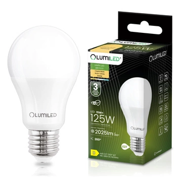 Żarówka LED E27 A65 15W = 125W 2025lm 3000K Ciepła 260° LUMILED