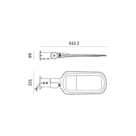 Lampa Uliczna LED Przemysłowa Oprawa Drogowa 100W 14000lm 4000K Neutralna IP66 IK08 Szara Vespa Kobi