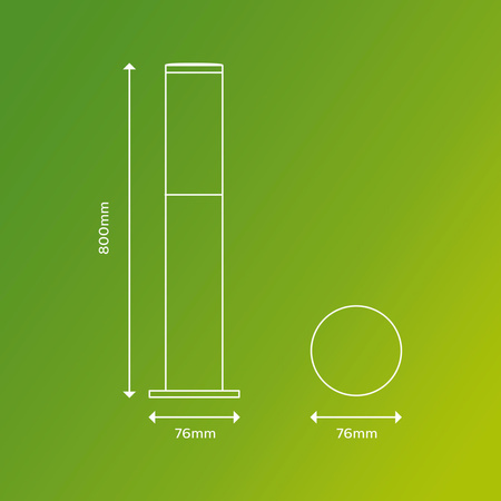 Lampa Ogrodowa Zewnętrzna SŁUPEK 80cm E27 IP44 Utrecht Philips