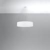 Lampa Sufitowa Wisząca Zwis 5x E27 Żyrandol Geometryczna Biała Minimalistyczna Skala Sollux
