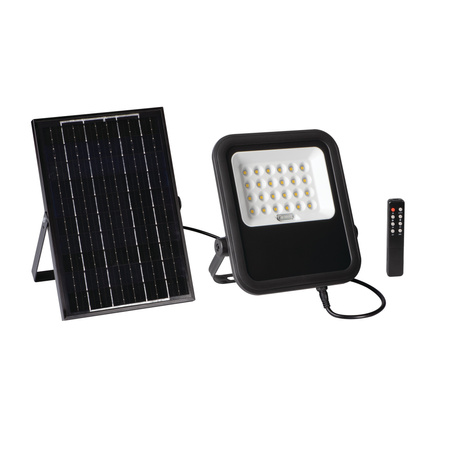 Naświetlacz LED Solarny SONE Czujnik Zmierzchu 10W 1200lm 4000K IP65 Czarny KANLUX