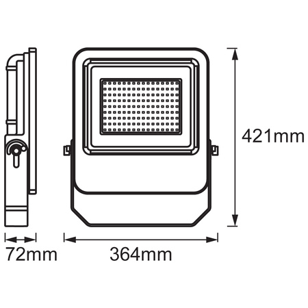 Naświetlacz LED Reflektor Zewnętrzny Lampa 150W 13200lm 4000K IP65 Szary Endura Ledvance