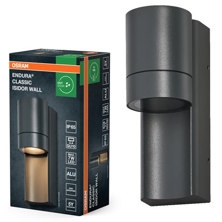 Kinkiet Ogrodowy Lampa Elewacyjna Zewnętrzna GU10 Szary IP65 Endura Osram