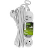Przedłużacz Sieciowy Kabel z Uziemieniem Listwa Zasilająca 4 Gniazda 5m Biały Sznur Lendo Lumiled