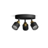 Lampa Sufitowa Reflektor 3x GU10 Czarna-Miedziana Niall Philips