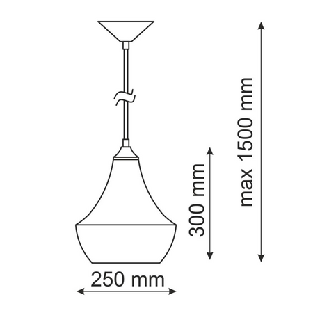 Lampa Wisząca Sufitowa Żyrandol IL MIO MODERN P-306B E27 Czarno-Złota - GOLDLUX (Polux)
