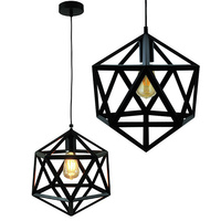 Lampa Wisząca Sufitowa GEOMETRYCZNA IL MIO DENMARK 1xE27 Czarna - GOLDLUX (Polux)